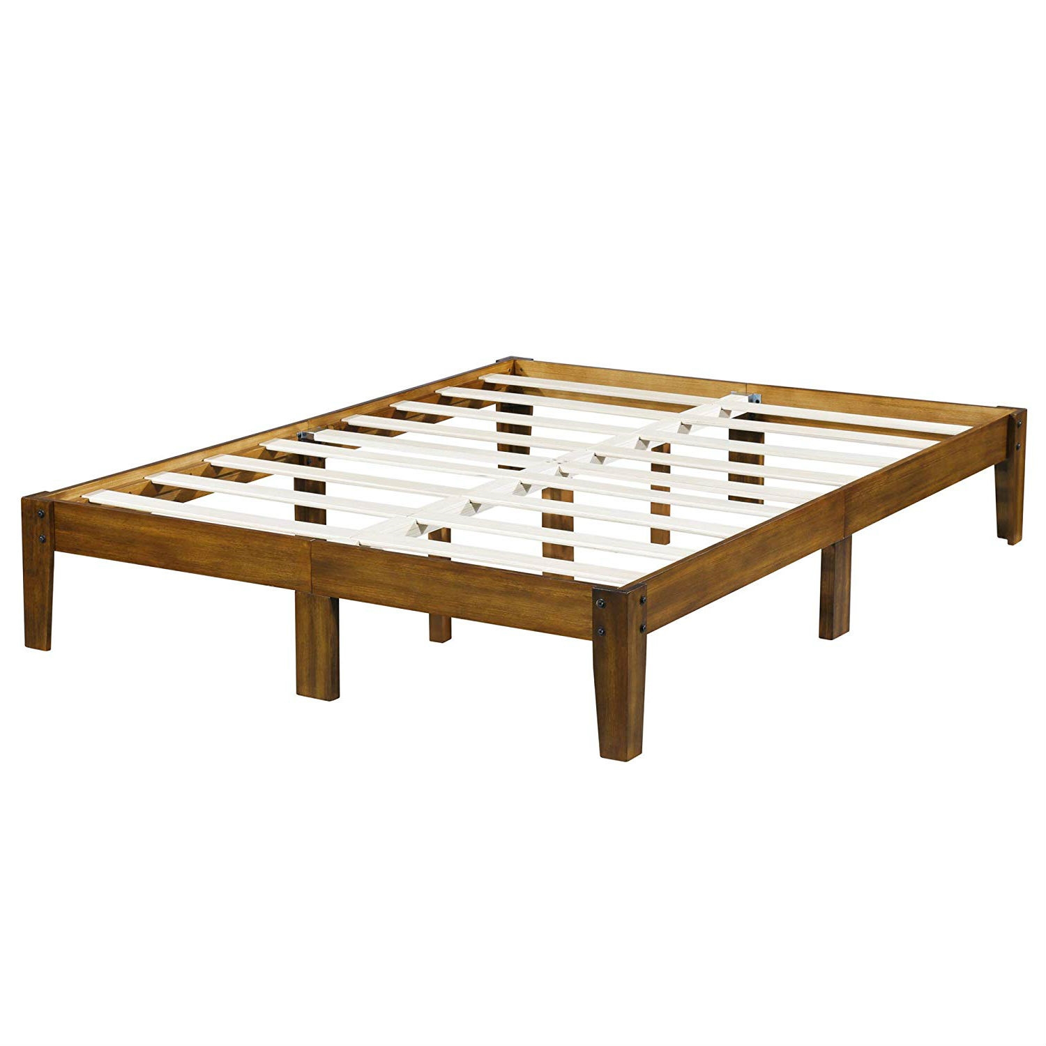 FaFurn - King Size Bed Frame in Brown, Wood