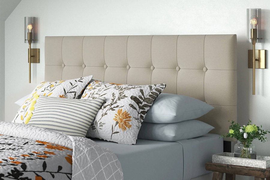 FaFurn - Contemporary Button-Tufted Headboard