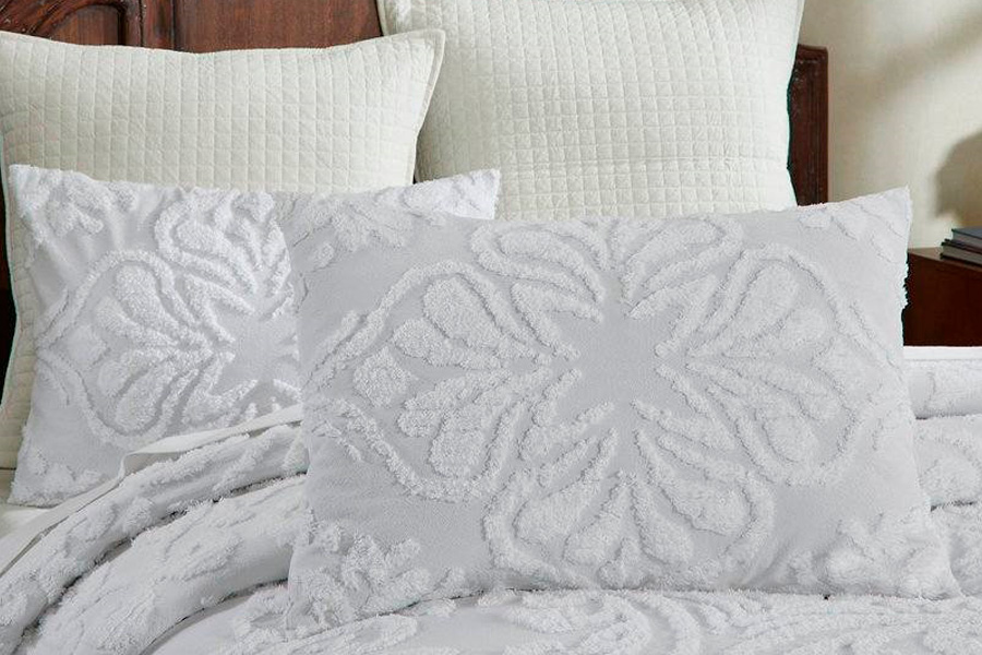 FaFurn King Size 3-Piece Coverlet Bedspread Set - White, Cotton