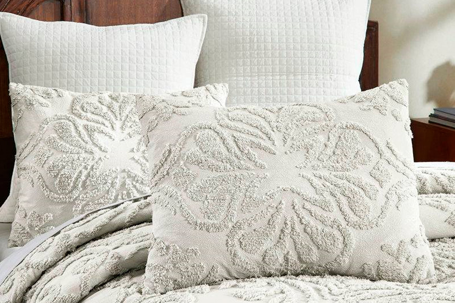 FaFurn King Size 3-Piece Coverlet Bedspread Set - Ivory, Cotton