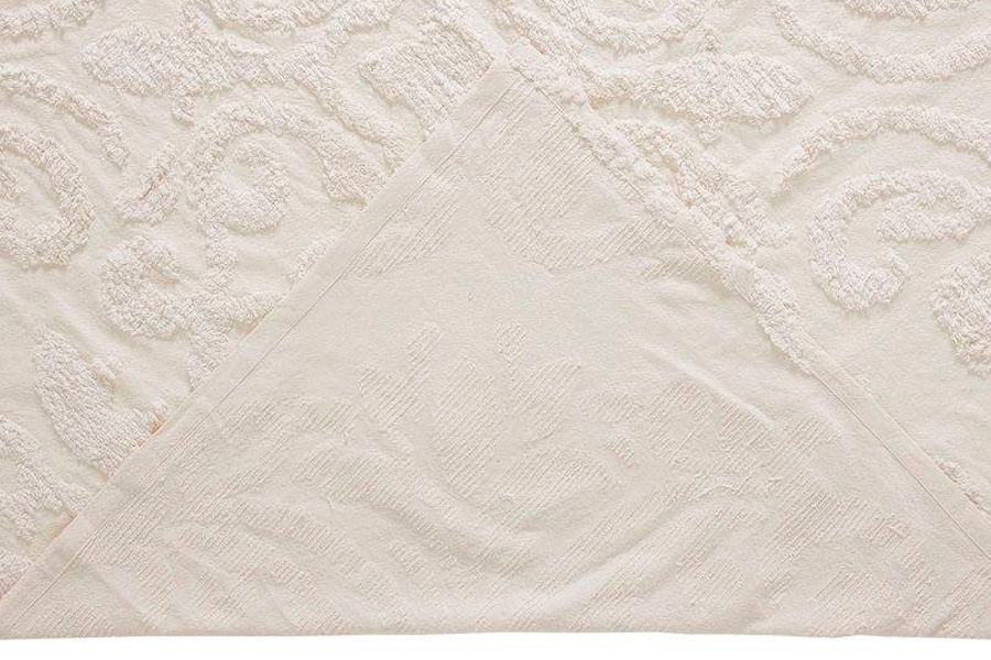 FaFurn King Size 3-Piece Coverlet Bedspread Set - Ivory, Cotton