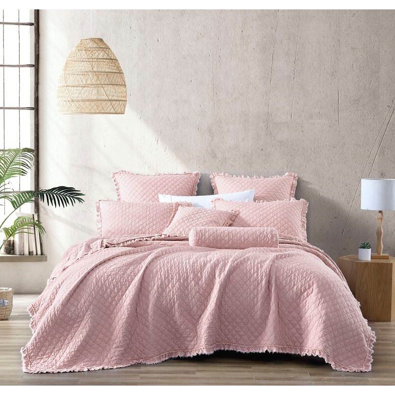 FaFurn - Bedspread Set with Frayed Edges