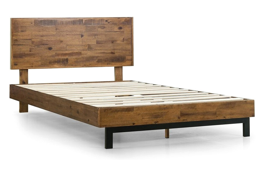 FaFurn - Farmhome Low Profile Pine Slatted Platform Bed