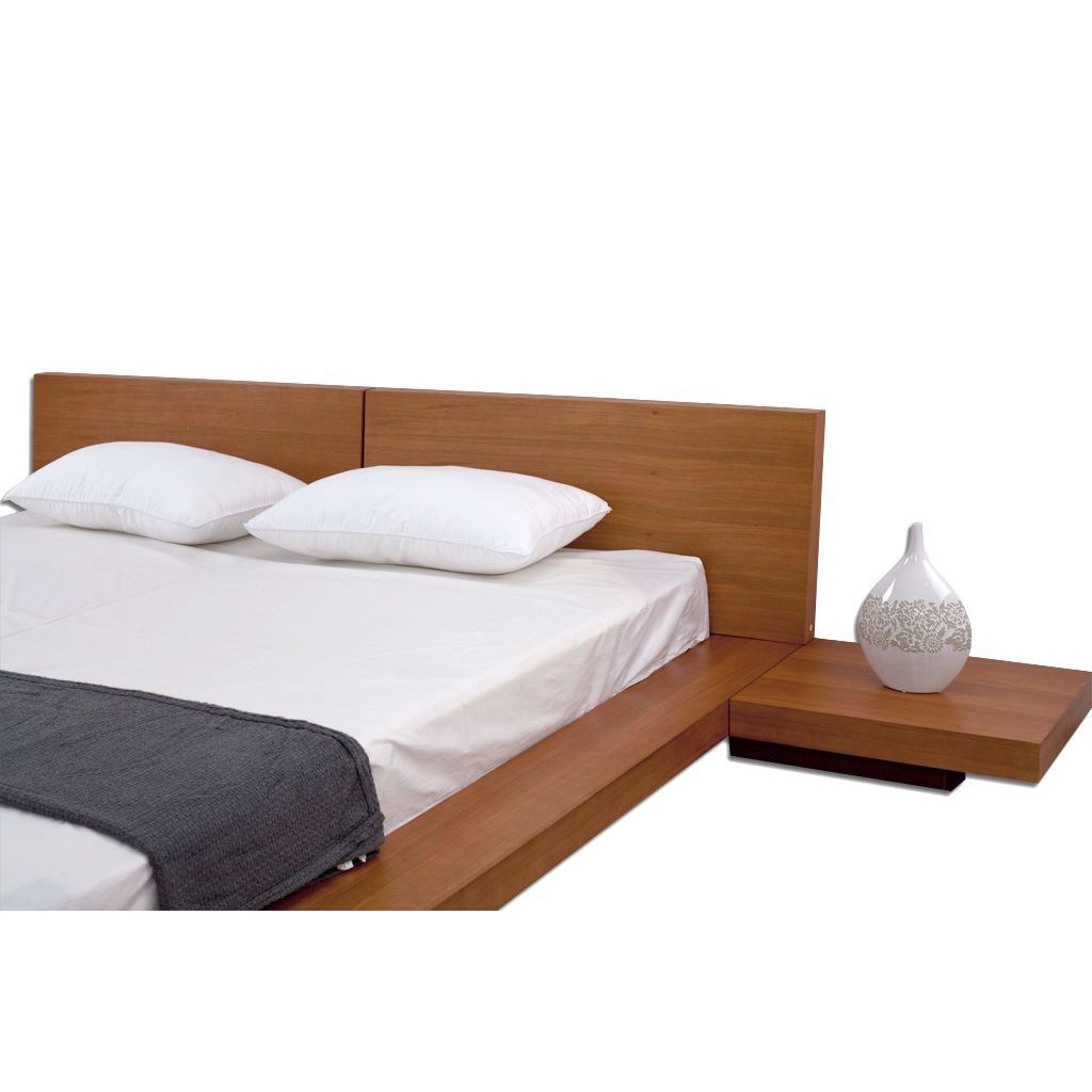 FaFurn - King Size Platform Bed Frame with Headboard and 2 Nightstands