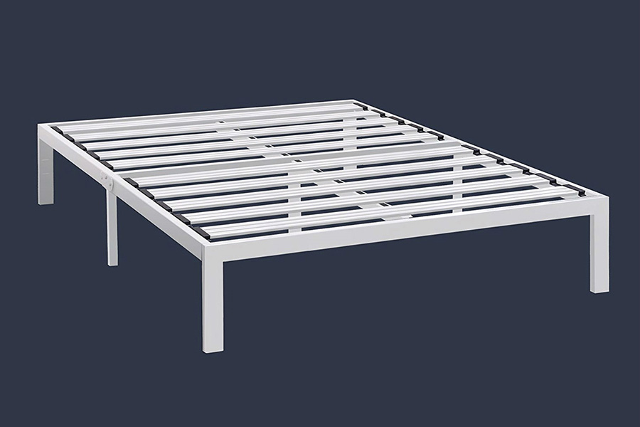 FaFurn - King Size Heavy Duty Metal Platform Bed Frame in White