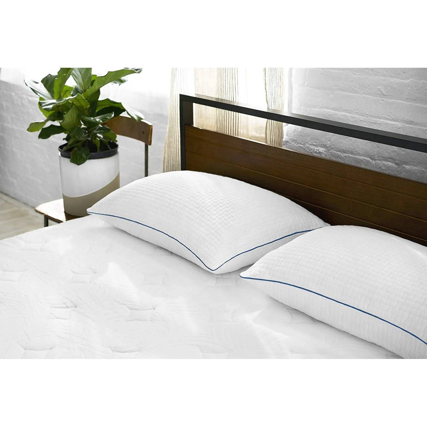 FaFurn Set of 2 Memory Foam Bed Pillow with Removable Machine Washable Cover - King Size