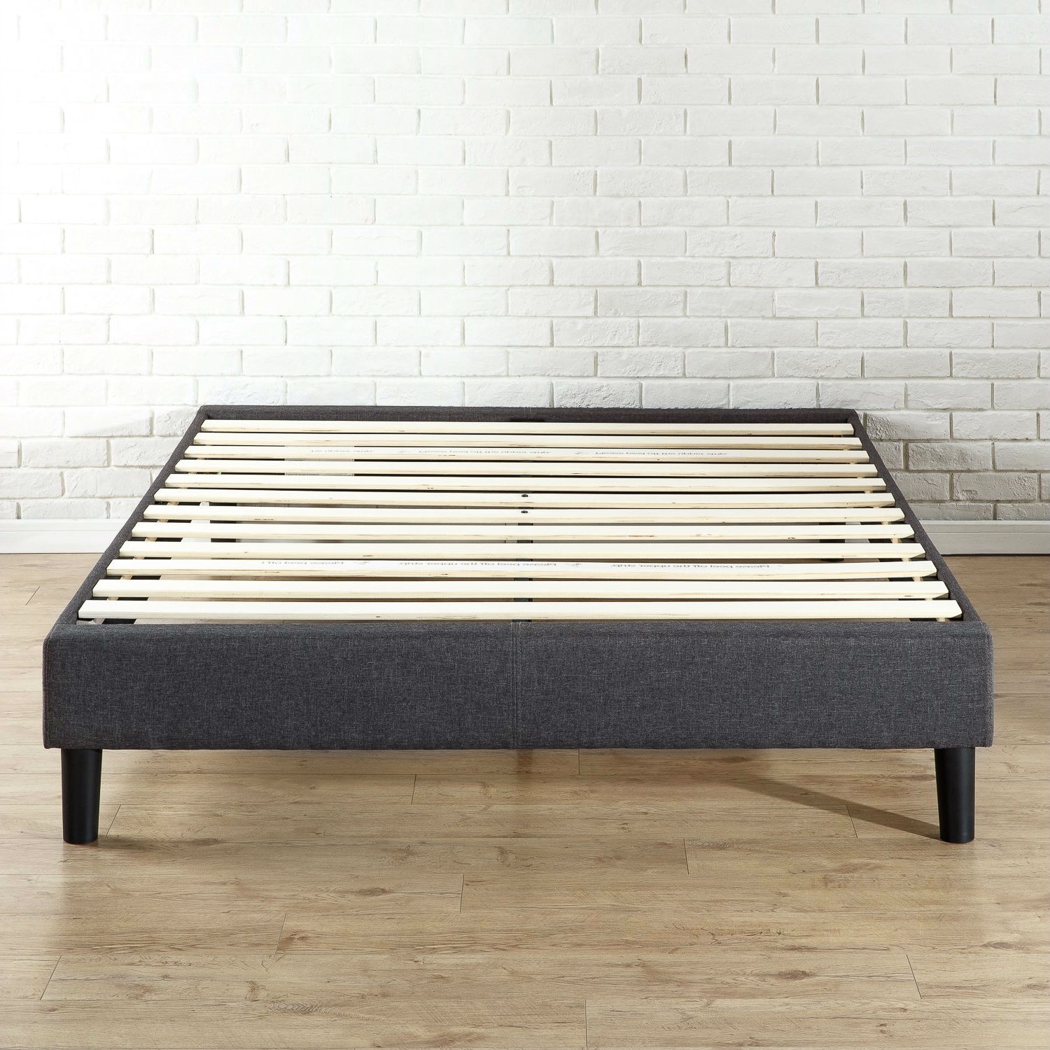 FaFurn - King Size Platform Bed Frame with Mid-Century Style Legs