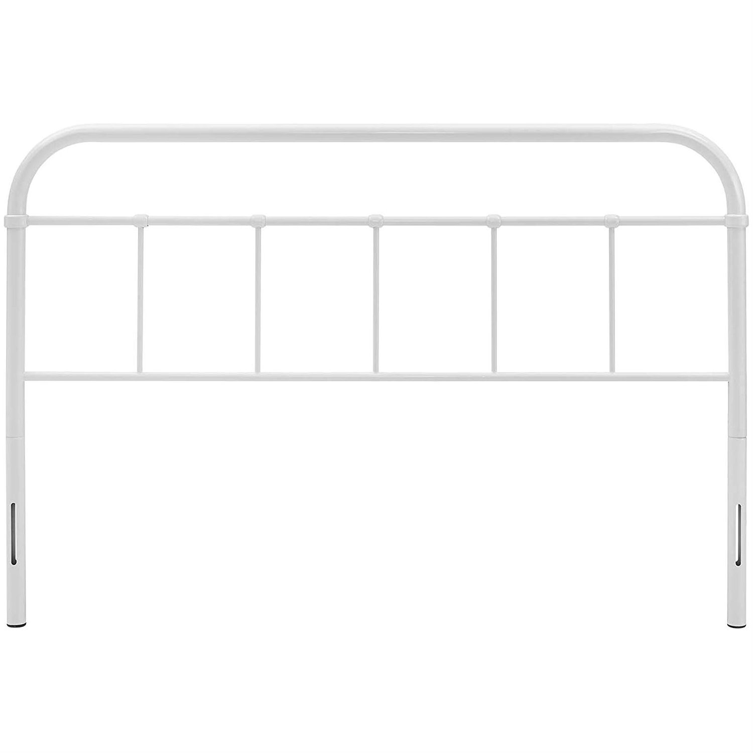 FaFurn - King Size Headboard with Round Corners in Vintage White