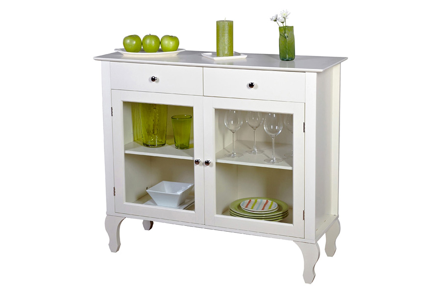 FaFurn - Antique Sideboard Buffet with Glass Doors