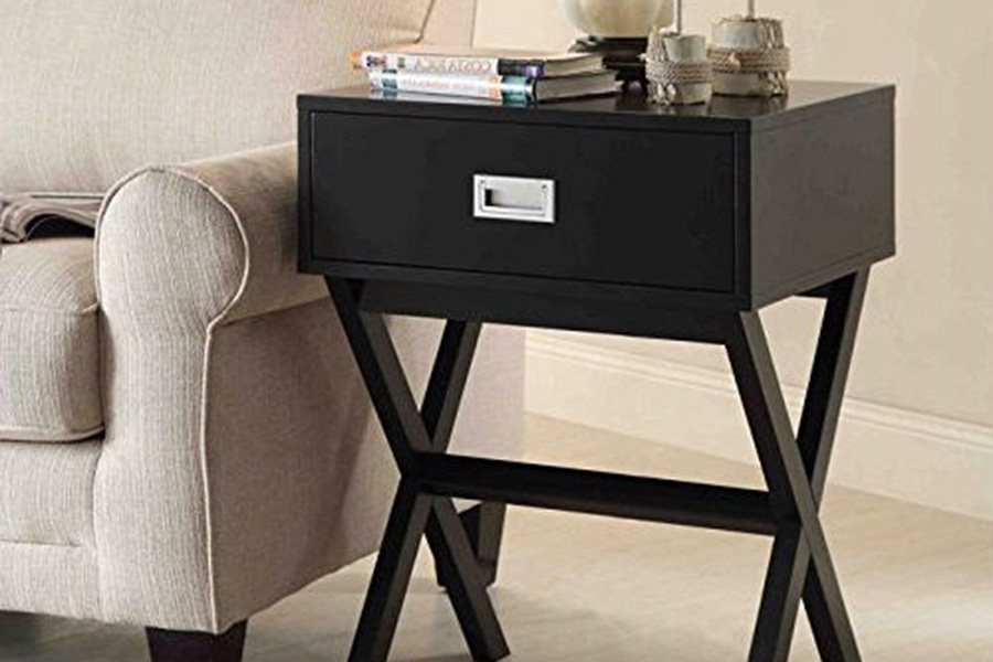 FaFurn - Modern 1-Drawer Bedside Table Nightstand End Table