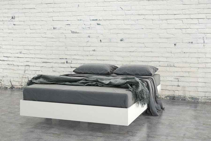 FaFurn Modern Floating Style Platform Bed Frame - Queen Size