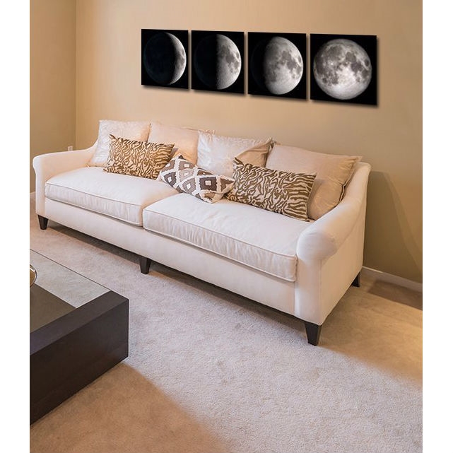 FaFurn - 4-Panel Wall Art Painting Print in Moon Phases