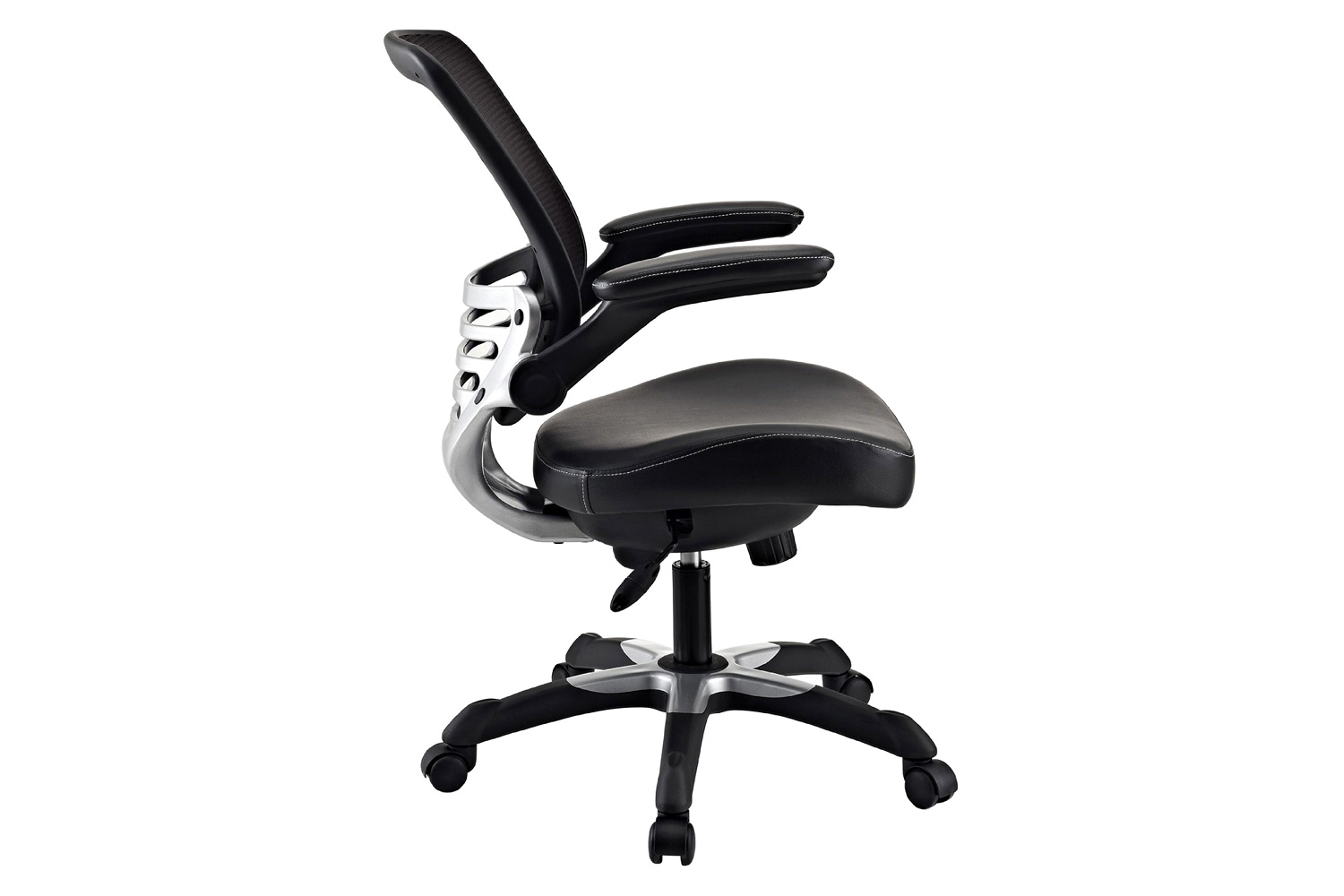 FaFurn Modern Mesh Back Ergonomic Office Chair with Flip-Up Arms - Black