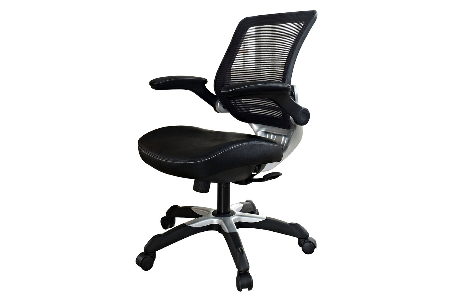 FaFurn Modern Mesh Back Ergonomic Office Chair with Flip-Up Arms - Black