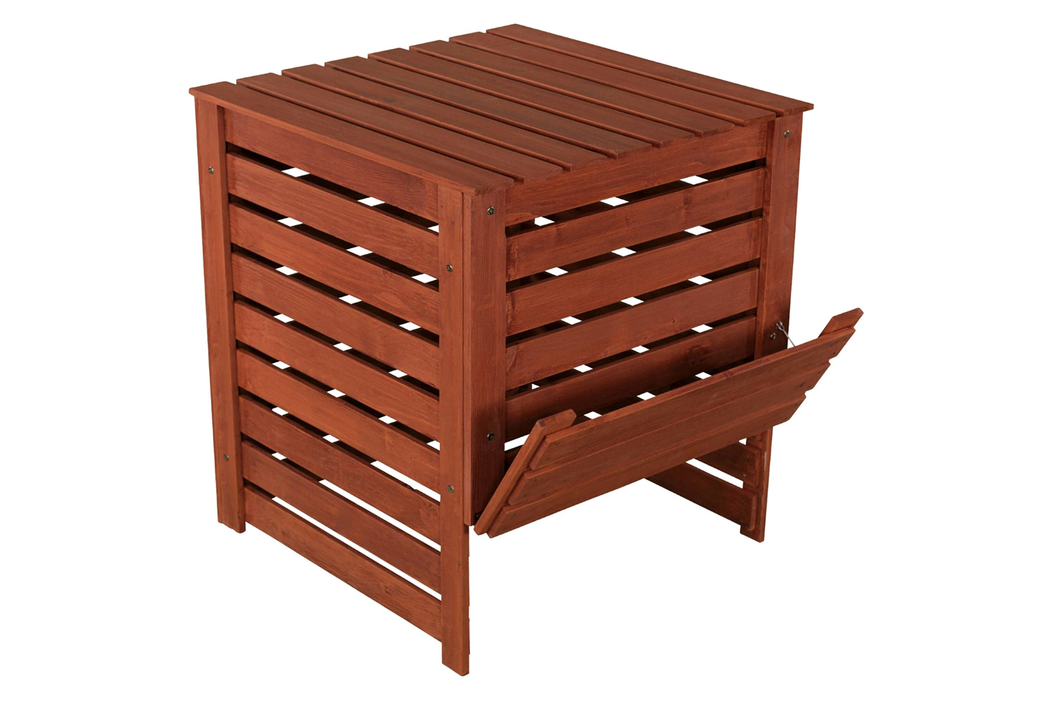 FaFurn - Solid Wood 90-Gallon Compost Bin with Removable Top and Hinged Side Panel