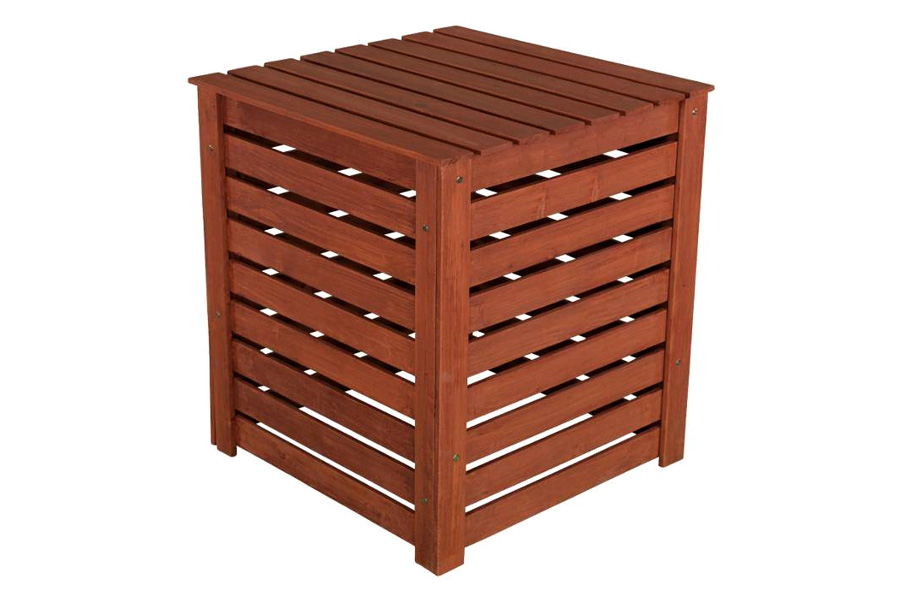 FaFurn - Solid Wood 90-Gallon Compost Bin with Removable Top and Hinged Side Panel