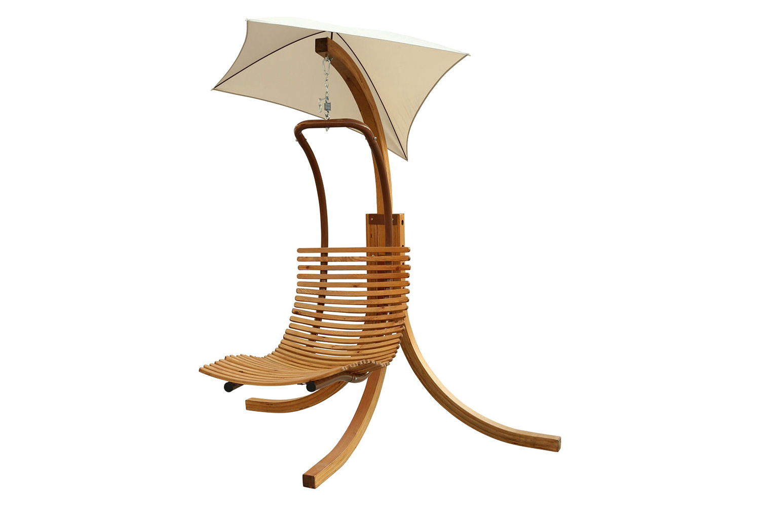 FaFurn - Modern Porch Swing Lounger Chair with Umbrella and Cushion