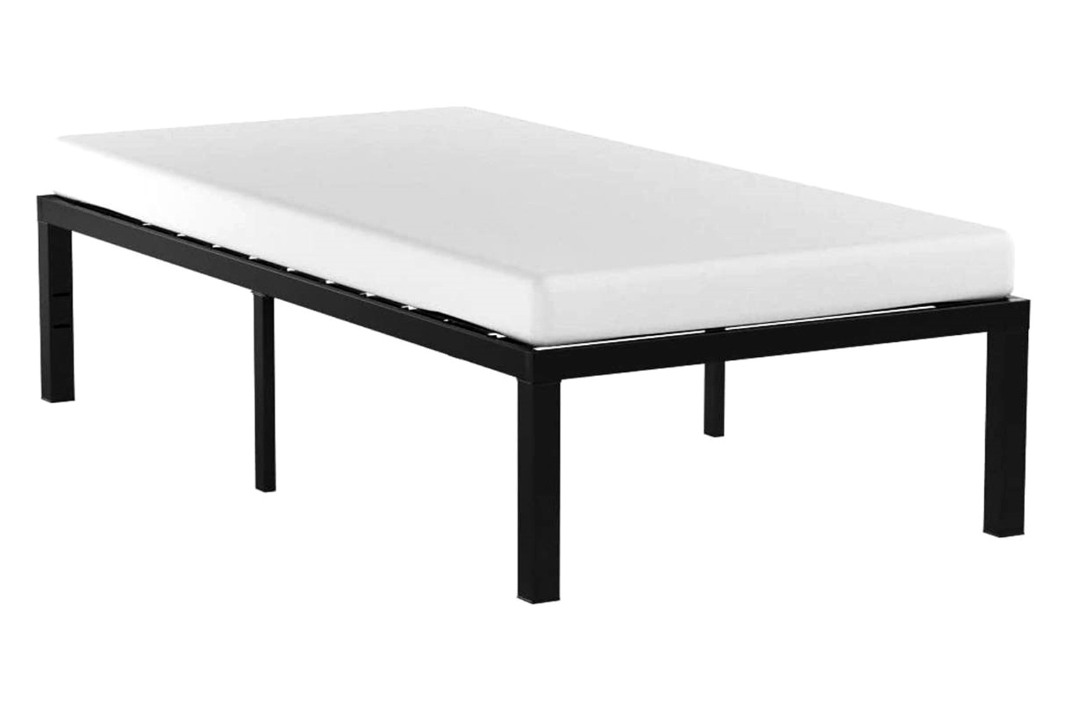 FaFurn Modern 16-Inch Heavy Steel Metal Platform Bed Frame - Twin Size