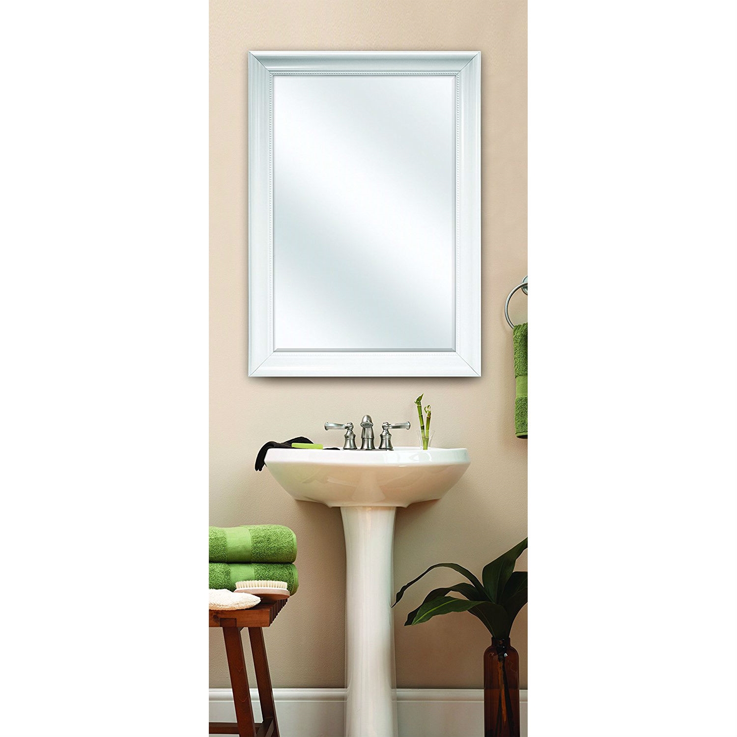 FaFurn™ Rectangular Mirror with Frame - White