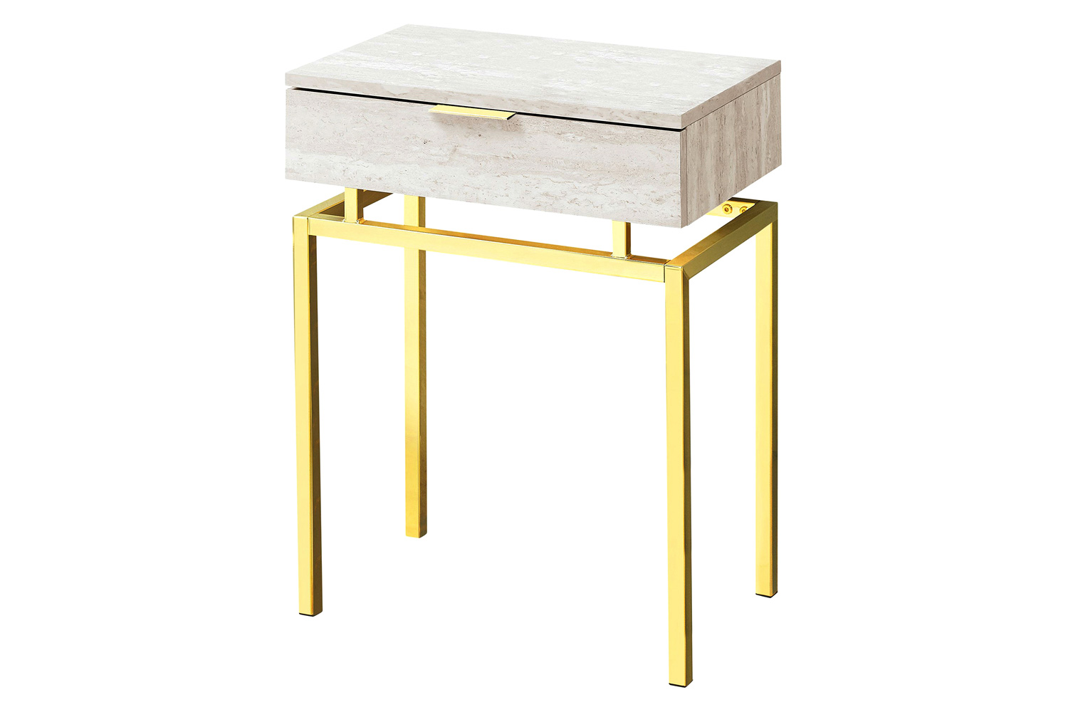 FaFurn - 24-In Modern End Table 1 Drawer Nightstand