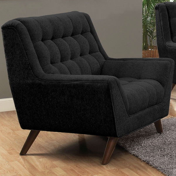 FaFurn Modern Armchair - Black, Fabric