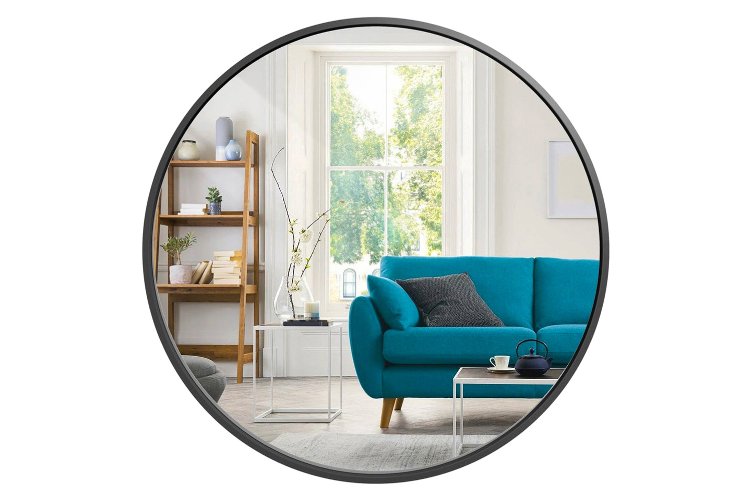 FaFurn - Round Bathroom Vanity Wall Mirror Frame