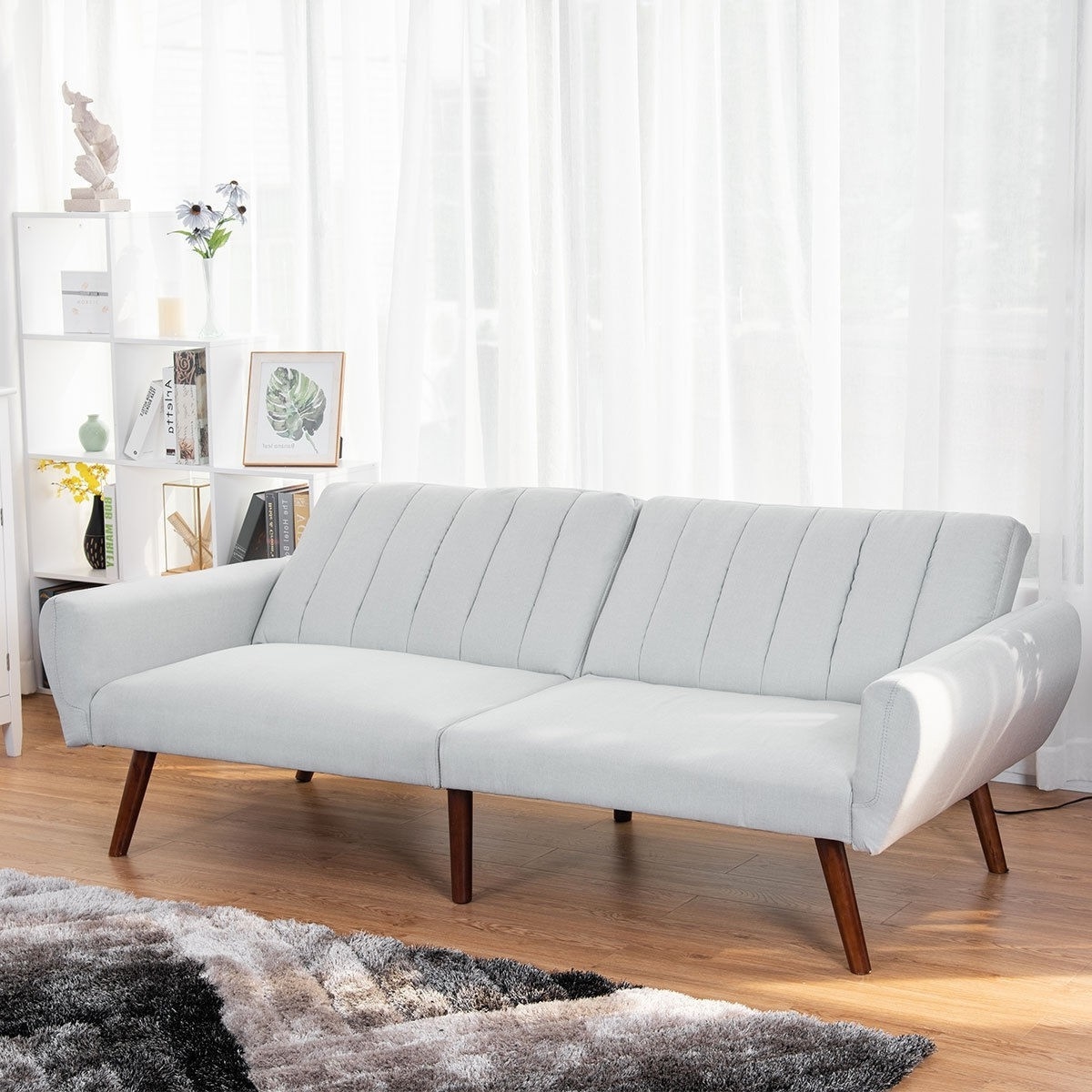 FaFurn™ Modern Sofa-Bed - Gray, Linen