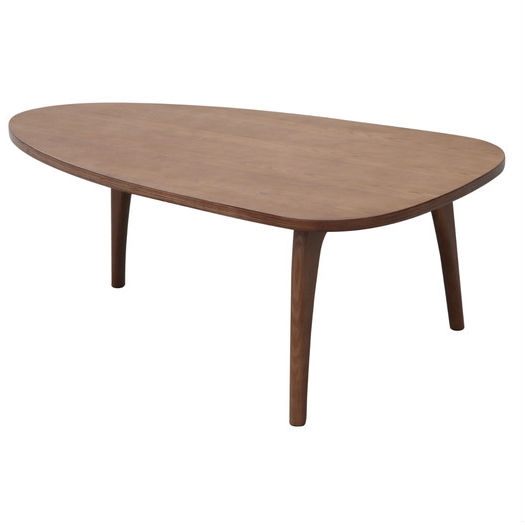 FaFurn™ Modern Triangular Coffee Table - Walnut, Wood