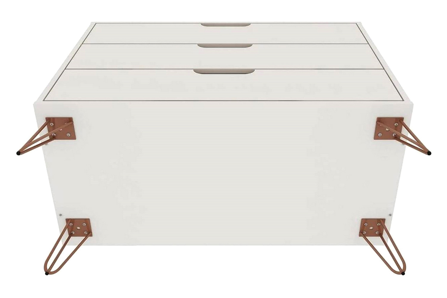 FaFurn - Modern Bedroom Scandinavian Style 3-Drawer Dresser in Off-White Natural Finish