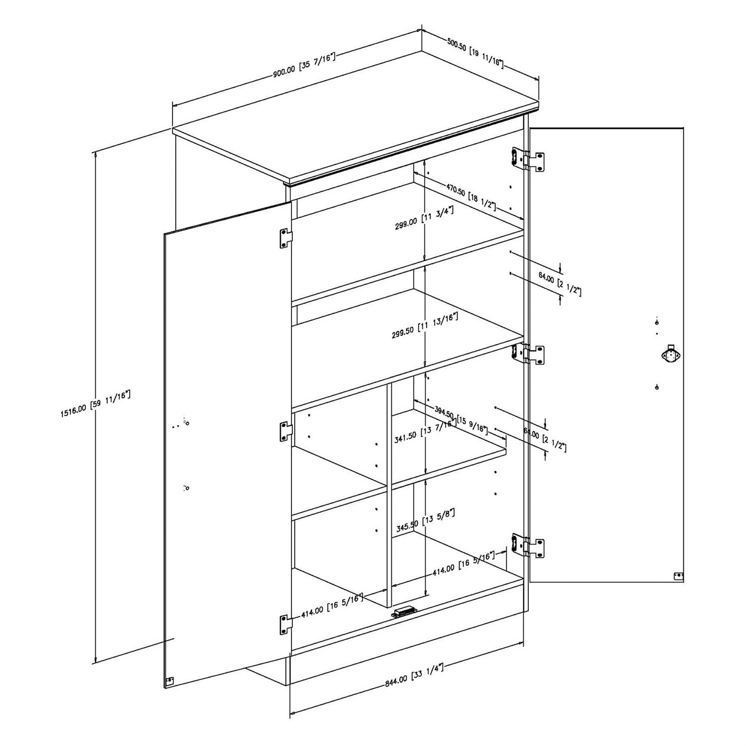 FaFurn - Wardrobe in Cherry, Wood