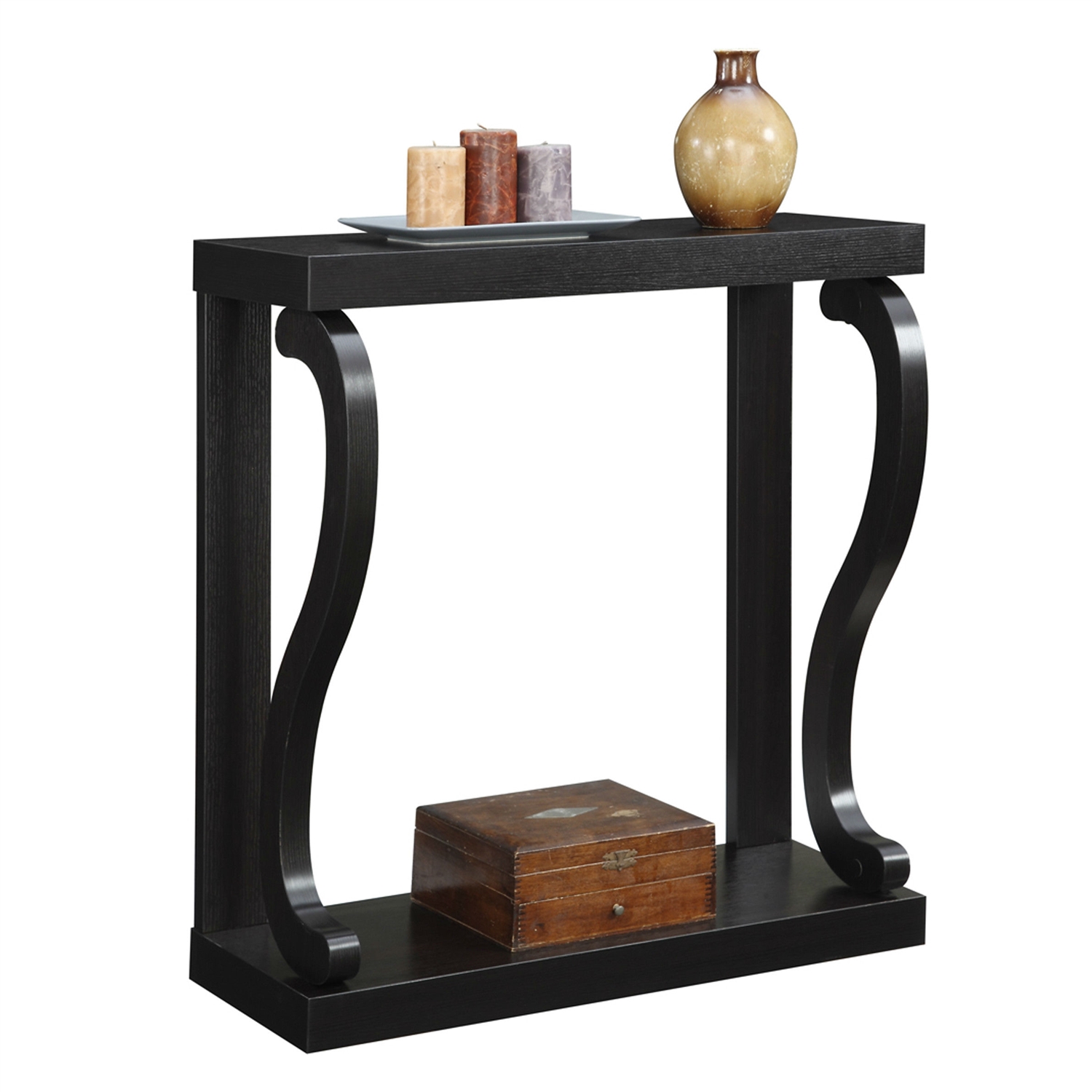 FaFurn - Modern Curved Legs Console Table in Espresso