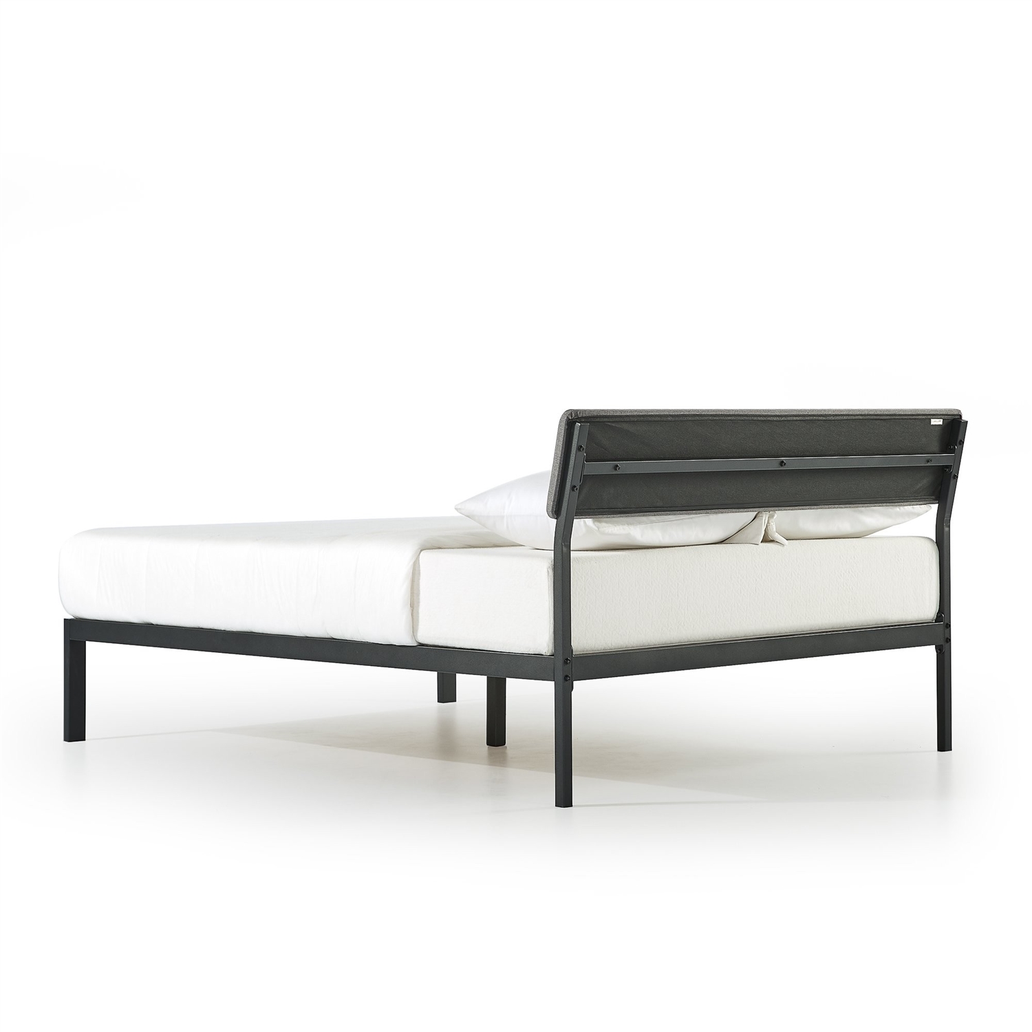 FaFurn - Full Size Platform Bed Frame in Gray, Metal/Fabric