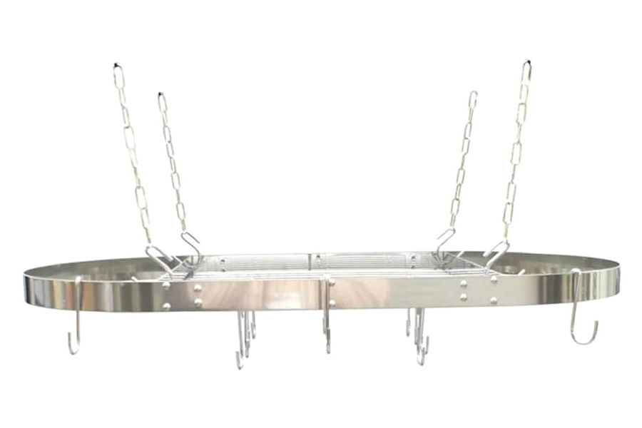 FaFurn™ - Modern Ceiling Mounted Stainless Steel Oval Hanging Pot Rack