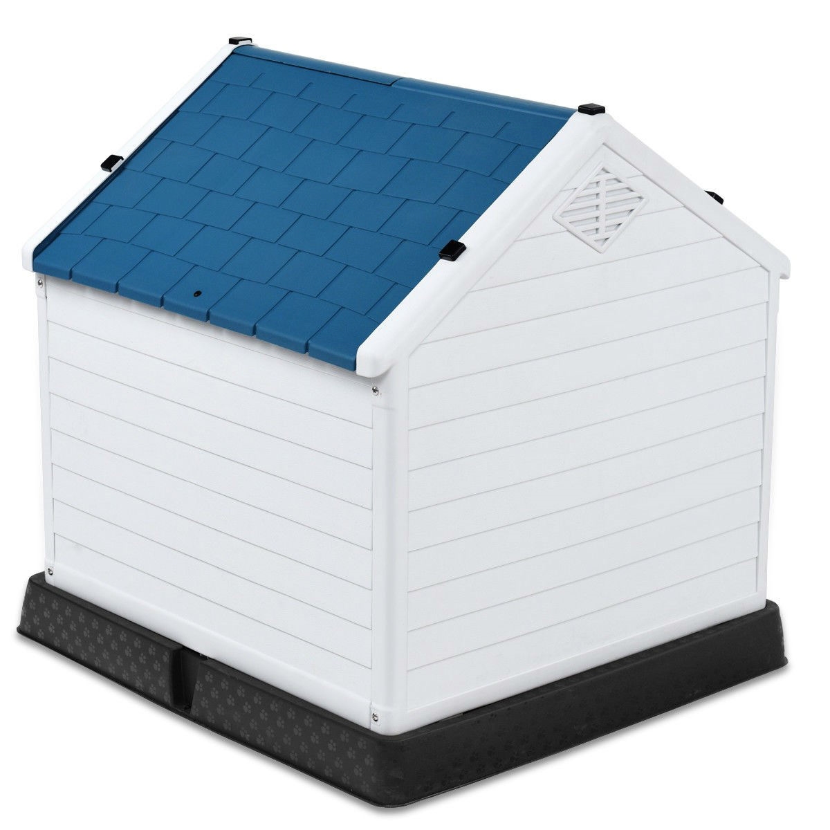 FaFurn - Medium Dog House in Blue/White, Plastic