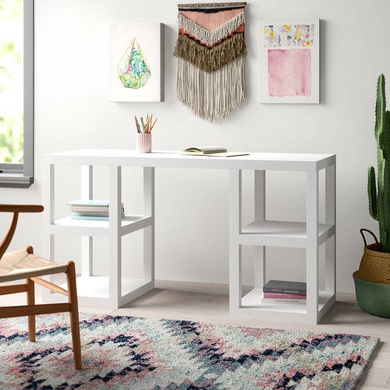 FaFurn Modern Computer Desk - White, Wood