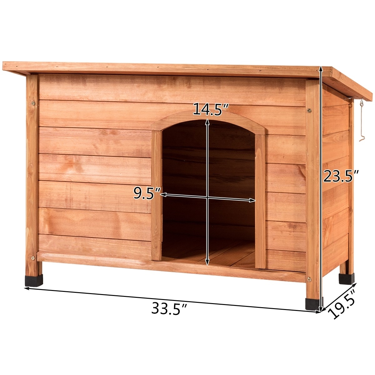 FaFurn - Medium Dog House with Hinged Asphalt Roof