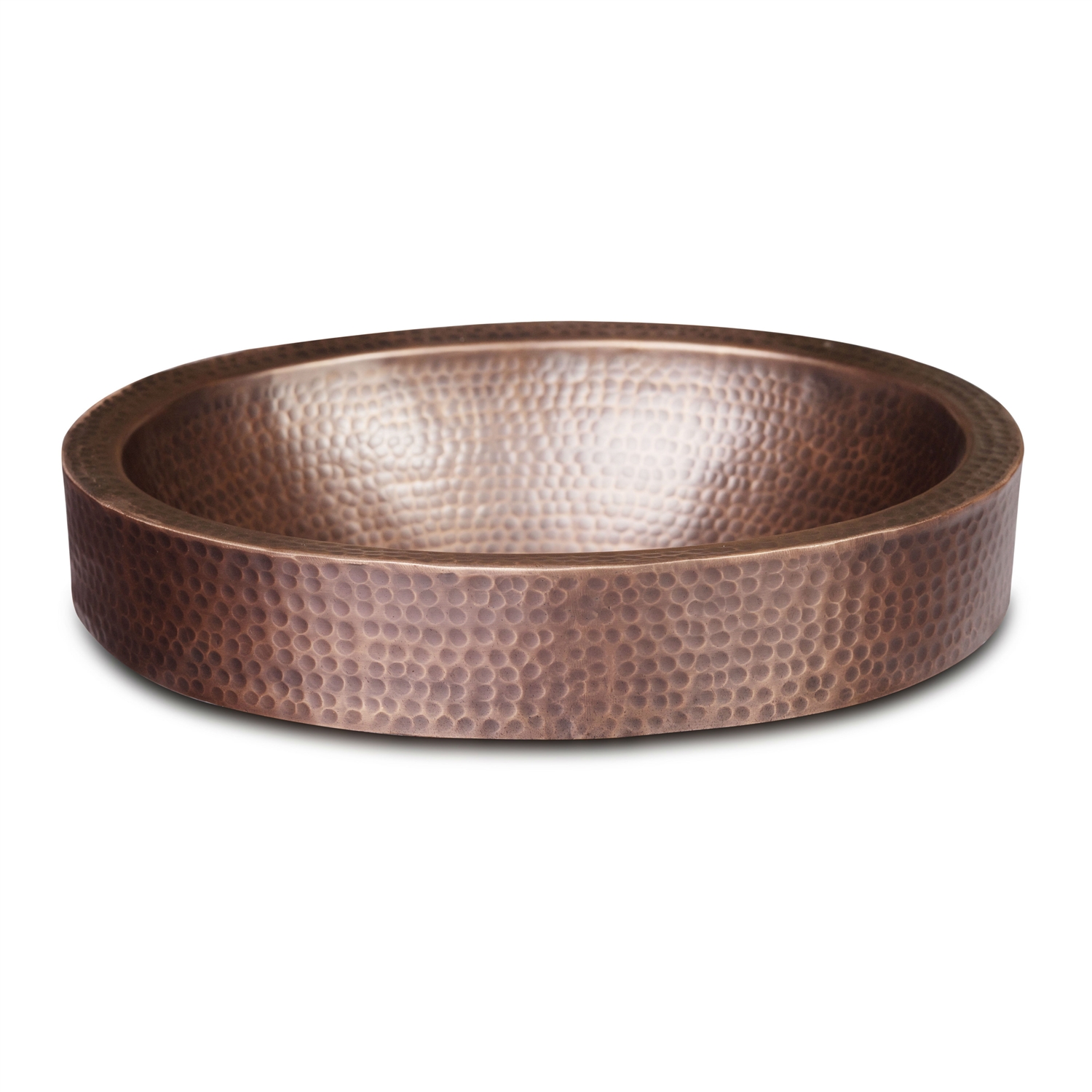 FaFurn - Oval Sink Drop-in or Vessel in Hammered Copper