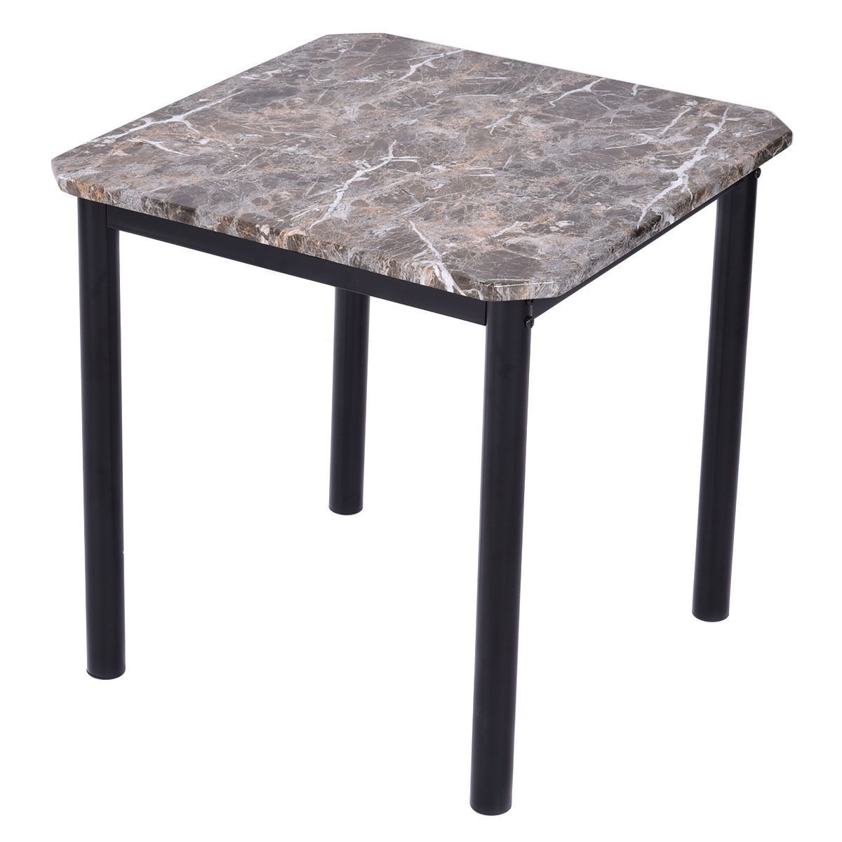 FaFurn - 3-Piece Coffee Table and End Table Set with Faux Marble Top in Marble