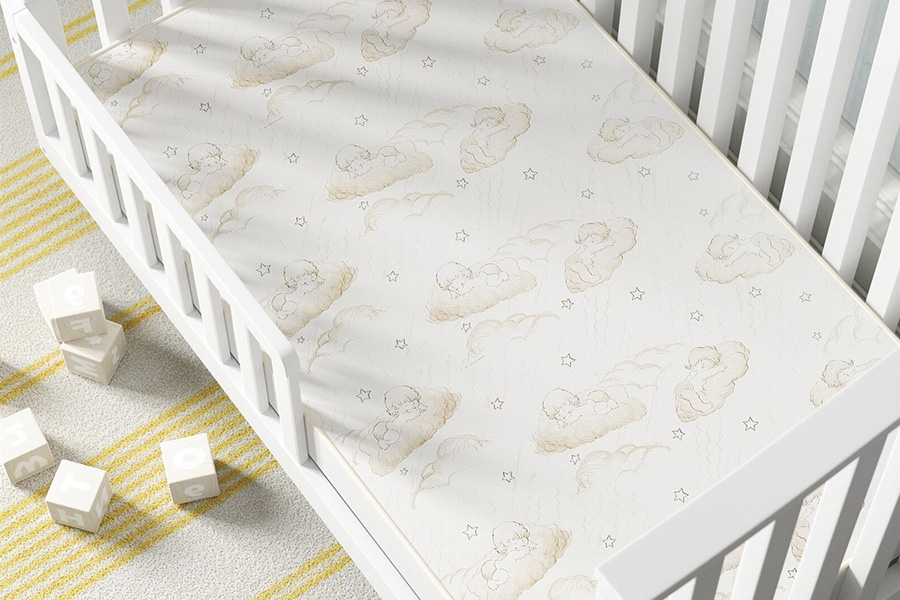 FaFurn 5 Inch Plush Coil Innerspring Waterproof Crib Mattress - Beige