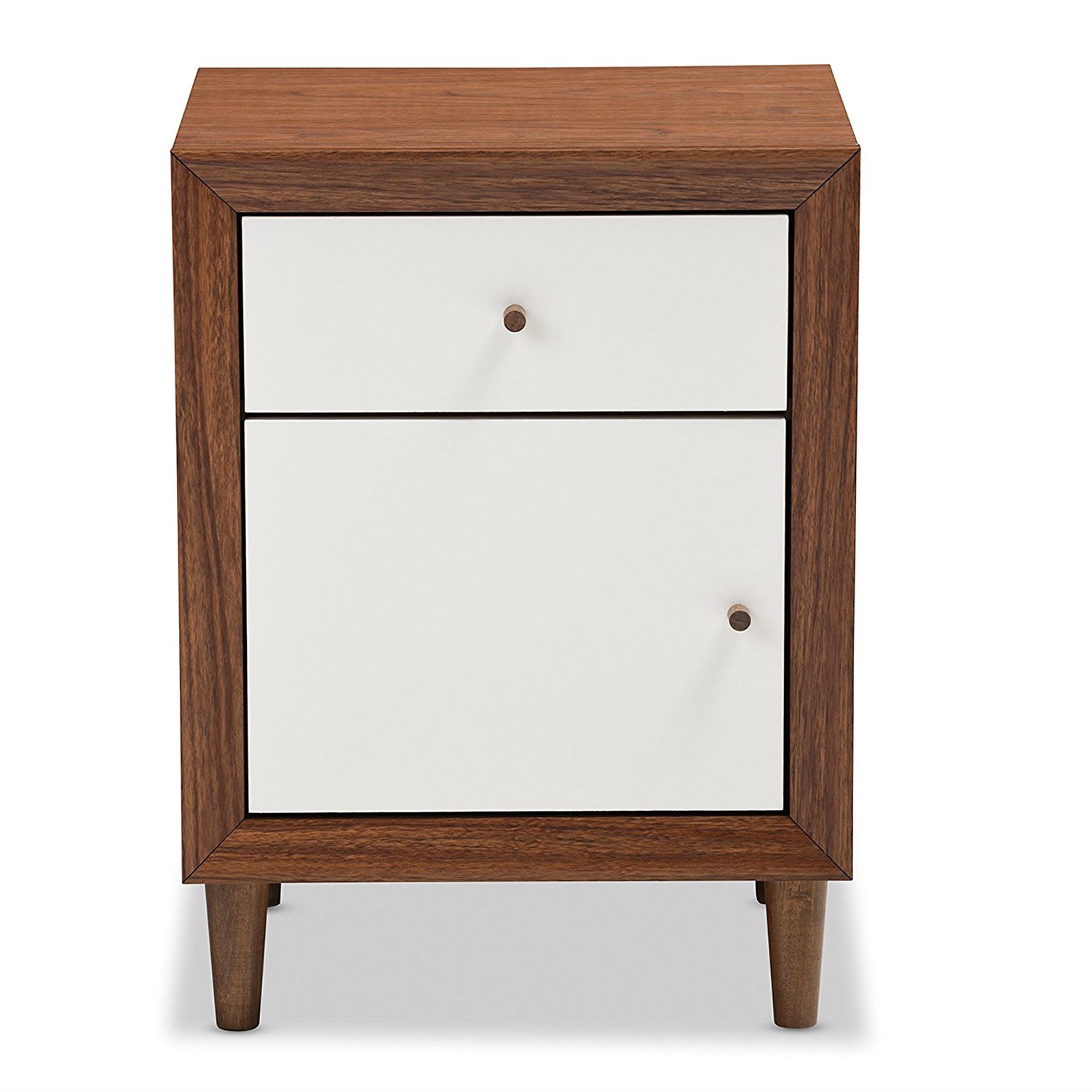 FaFurn - Modern Nightstand in White, Wood