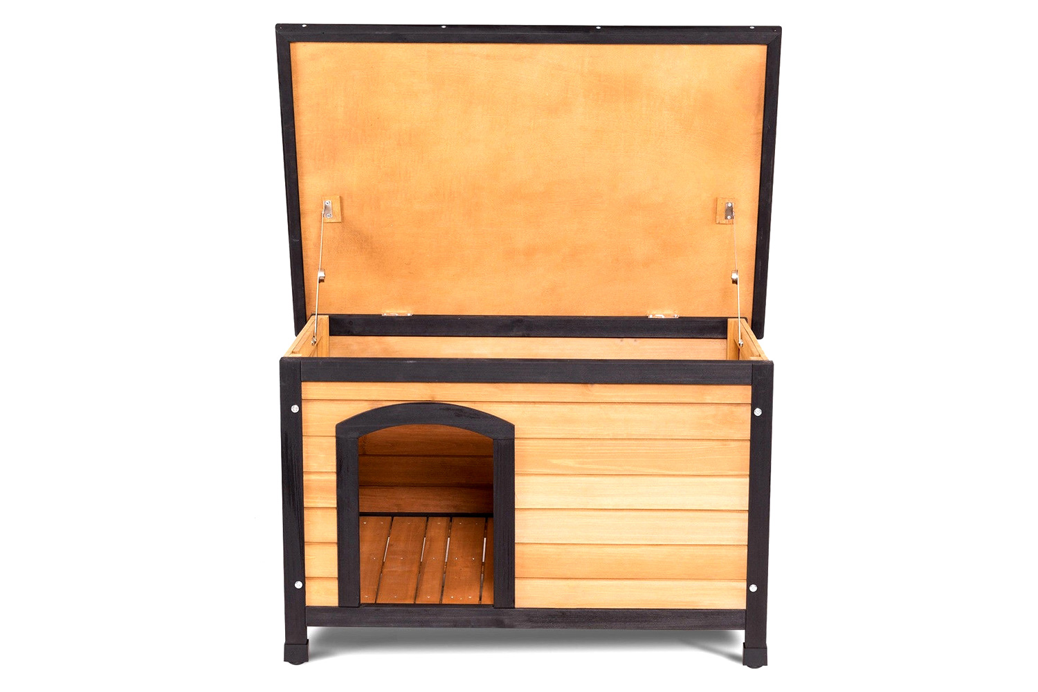 FaFurn Wood Log Cabin Style Outdoor Dog House - Medium