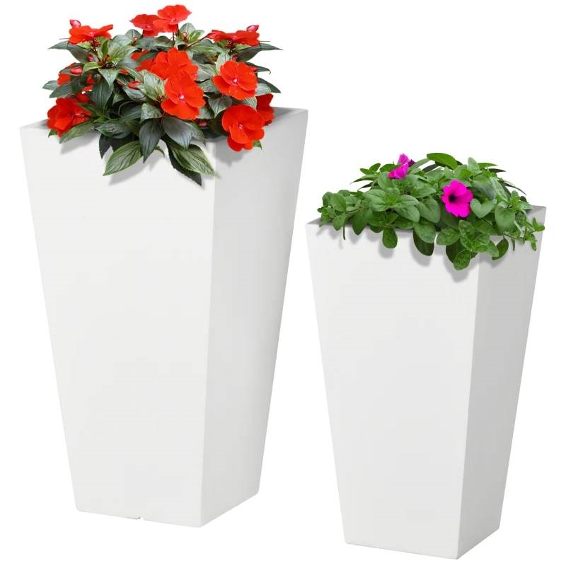 FaFurn - Set of 2 Modern Lightweight Flower Pot Planters