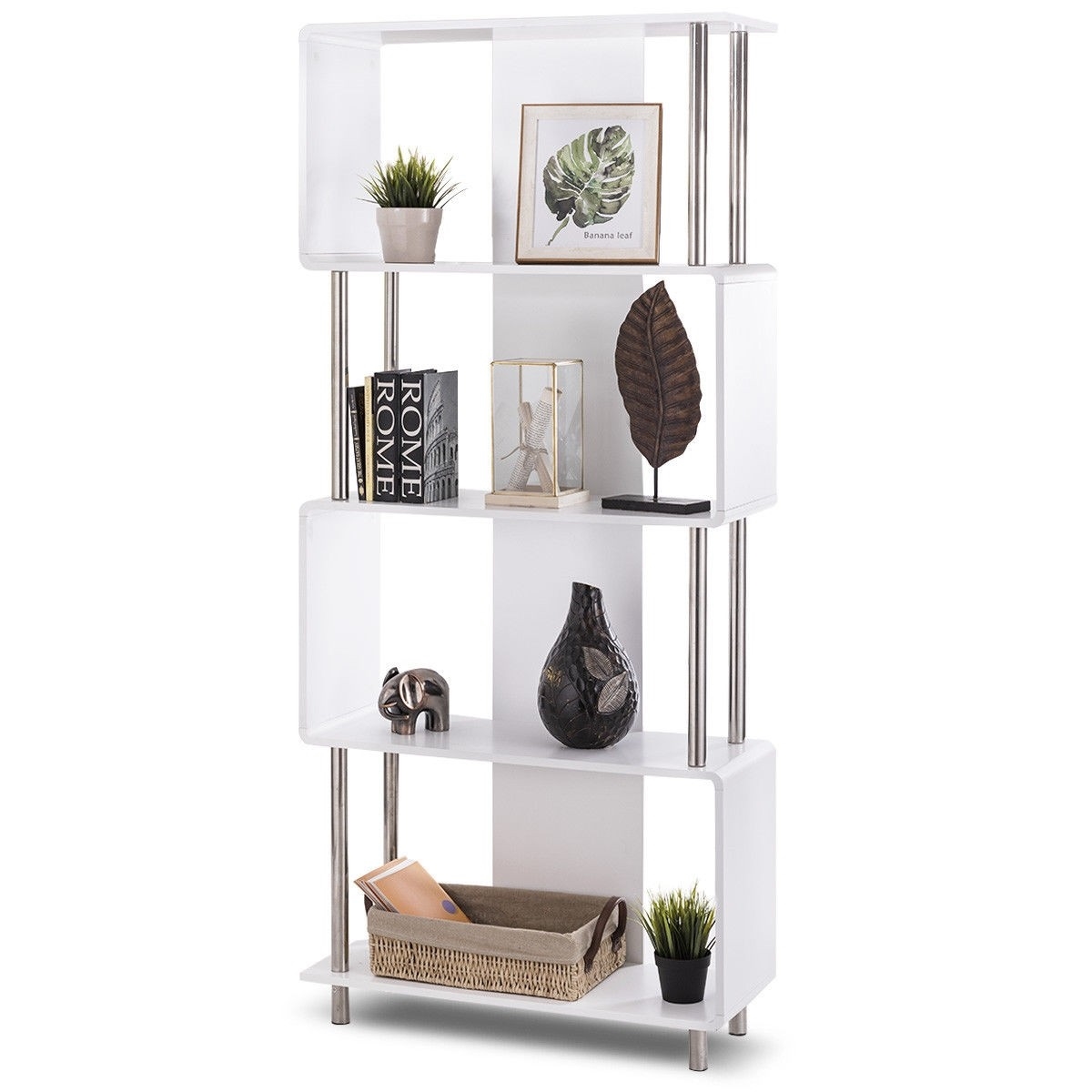 FaFurn - Modern 4-Shelf Bookcase