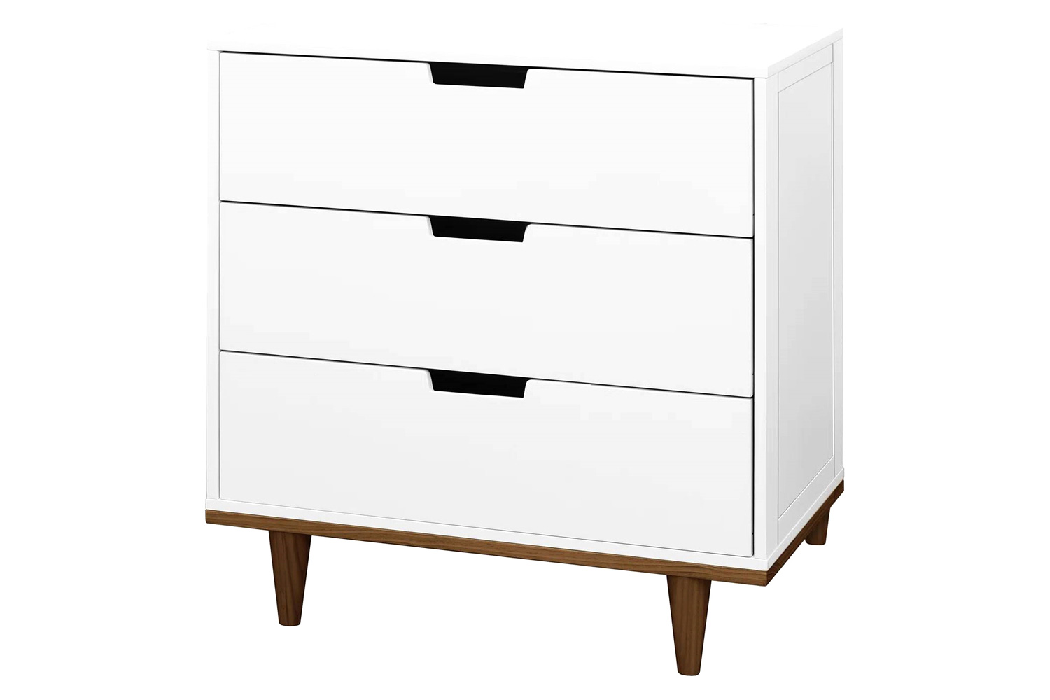 FaFurn - Modern Mid-Century Style 3-Drawer Dresser Chest in Wood Finish