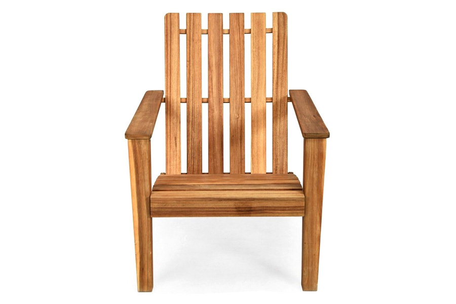 FaFurn Indoor/Outdoor Acacia Wood Adirondack Lounge Armchair - Natural