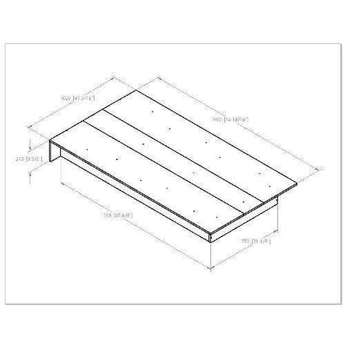 FaFurn - Twin Size Platform Bed Frame in Maple, Wood