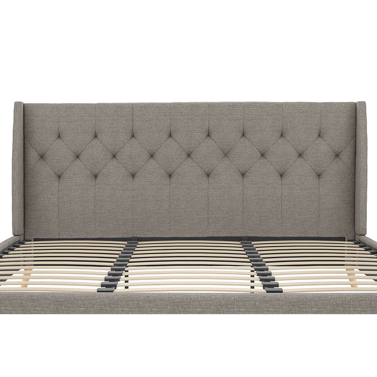 FaFurn King Size Platform Bed Frame - Gray