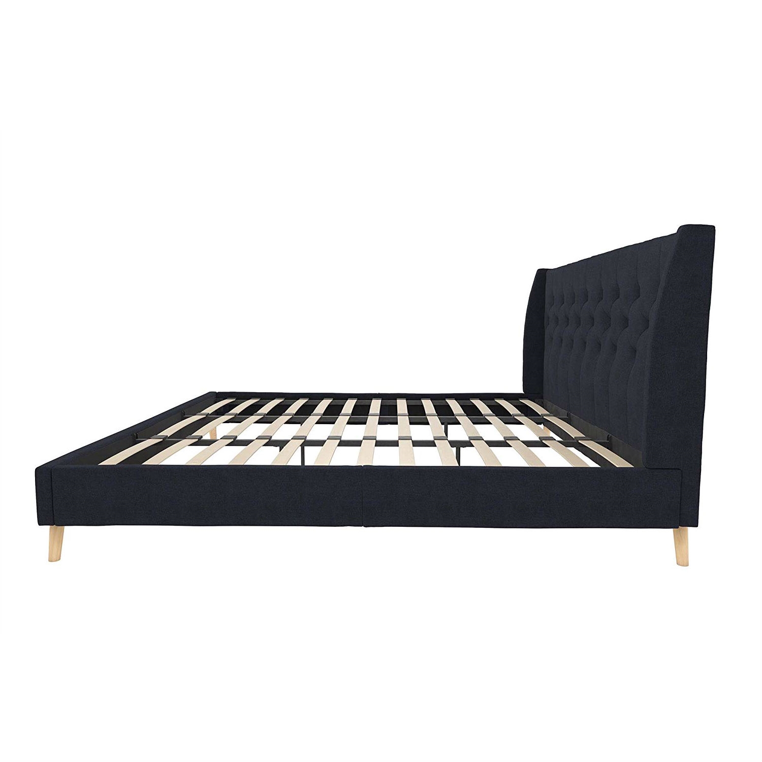 FaFurn - Platform Bed Frame with Wingback Headboard