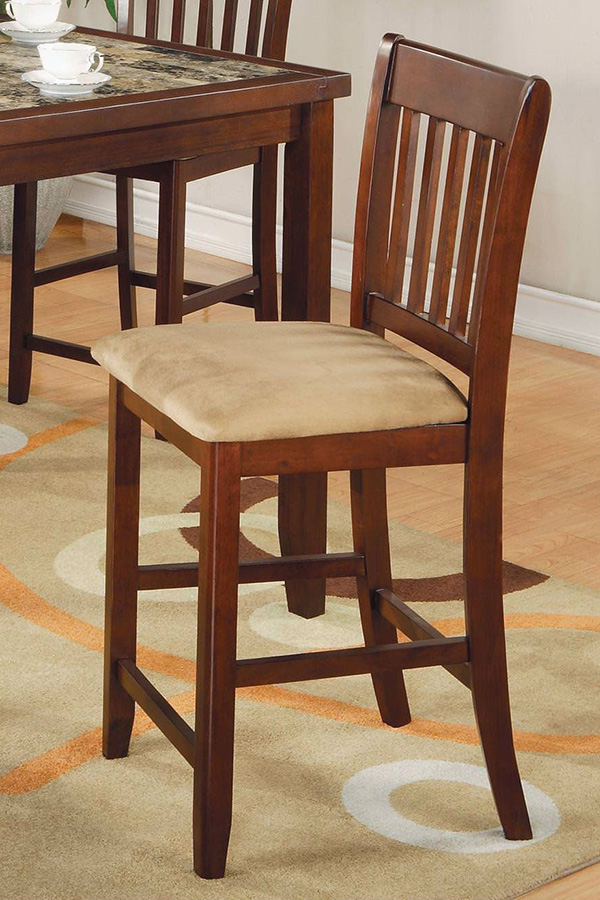 FaFurn - Casual 5-Piece Dining Set with Microfiber Padded Counter Height Stools