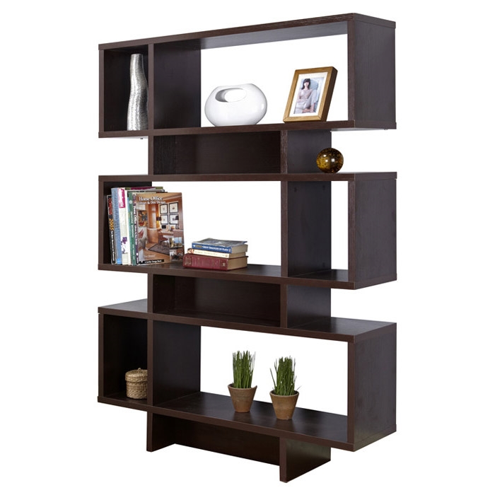 FaFurn - Modern Bookcase in Espresso, Wood